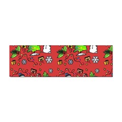 Santa Snowman Gift Holiday Sticker Bumper (100 Pack) by Uceng