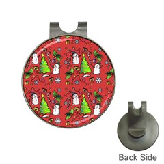 Santa Snowman Gift Holiday Hat Clips With Golf Markers by Uceng