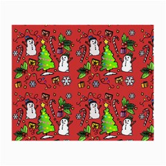 Santa Snowman Gift Holiday Small Glasses Cloth by Uceng