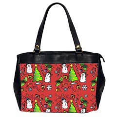 Santa Snowman Gift Holiday Oversize Office Handbag (2 Sides)