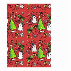 Santa Snowman Gift Holiday Small Garden Flag (two Sides) by Uceng