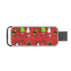 Santa Snowman Gift Holiday Portable Usb Flash (one Side) by Uceng