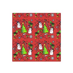 Santa Snowman Gift Holiday Satin Bandana Scarf 22  X 22  by Uceng