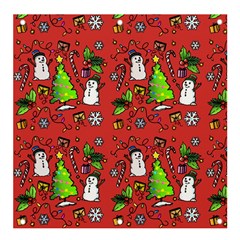 Santa Snowman Gift Holiday Banner And Sign 4  X 4  by Uceng