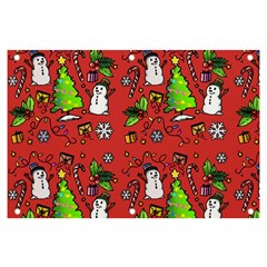 Santa Snowman Gift Holiday Banner And Sign 6  X 4  by Uceng