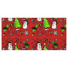 Santa Snowman Gift Holiday Banner And Sign 8  X 4  by Uceng