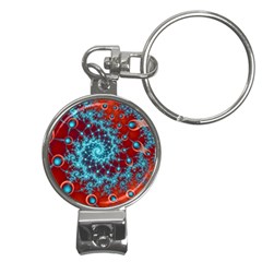 Fractal Pattern Background Nail Clippers Key Chain by Uceng