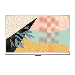 Leaves Pattern Design Colorful Business Card Holder