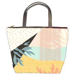 Leaves Pattern Design Colorful Bucket Bag