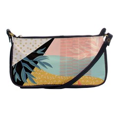 Leaves Pattern Design Colorful Shoulder Clutch Bag