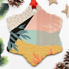 Leaves Pattern Design Colorful Ornament (snowflake)