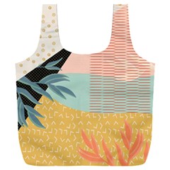 Leaves Pattern Design Colorful Full Print Recycle Bag (XXL)