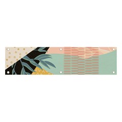 Leaves Pattern Design Colorful Banner and Sign 4  x 1 