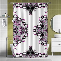 Frame Border Picture Frame Shower Curtain 48  X 72  (small)  by Uceng