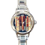 Books Shelf Library Book Shelf Round Italian Charm Watch Front