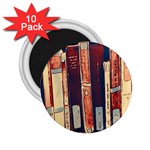 Books Shelf Library Book Shelf 2.25  Magnets (10 pack)  Front