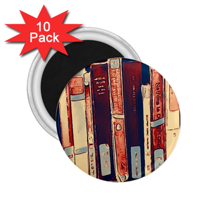 Books Shelf Library Book Shelf 2.25  Magnets (10 pack) 