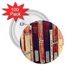 Books Shelf Library Book Shelf 2 25  Buttons (100 Pack)  by Uceng