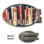 Books Shelf Library Book Shelf Money Clips (Oval)  Front