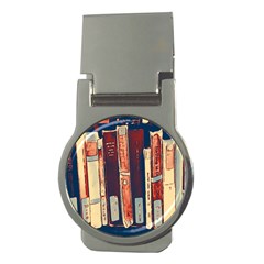 Books Shelf Library Book Shelf Money Clips (round)  by Uceng