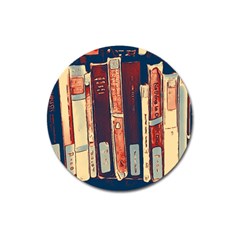 Books Shelf Library Book Shelf Magnet 3  (round) by Uceng