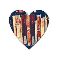 Books Shelf Library Book Shelf Heart Magnet by Uceng