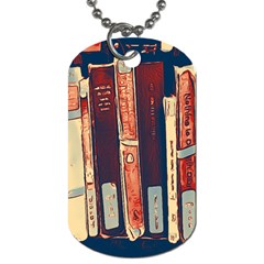 Books Shelf Library Book Shelf Dog Tag (one Side) by Uceng