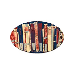 Books Shelf Library Book Shelf Sticker Oval (10 Pack) by Uceng