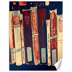 Books Shelf Library Book Shelf Canvas 12  X 16  by Uceng