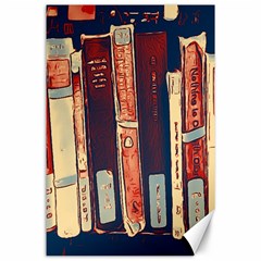 Books Shelf Library Book Shelf Canvas 24  X 36  by Uceng