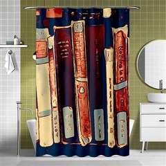 Books Shelf Library Book Shelf Shower Curtain 48  X 72  (small)  by Uceng