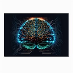 Brain Mind Technology Circuit Board Layout Patterns Postcard 4 x 6  (pkg Of 10) by Uceng