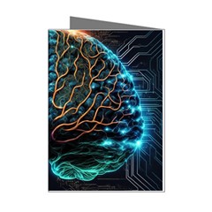 Brain Mind Technology Circuit Board Layout Patterns Mini Greeting Cards (pkg Of 8)