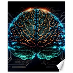 Brain Mind Technology Circuit Board Layout Patterns Canvas 16  X 20  by Uceng