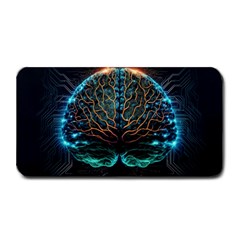 Brain Mind Technology Circuit Board Layout Patterns Medium Bar Mat by Uceng