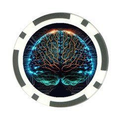 Brain Mind Technology Circuit Board Layout Patterns Poker Chip Card Guard by Uceng