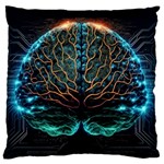 Brain Mind Technology Circuit Board Layout Patterns Standard Premium Plush Fleece Cushion Case (Two Sides) Front