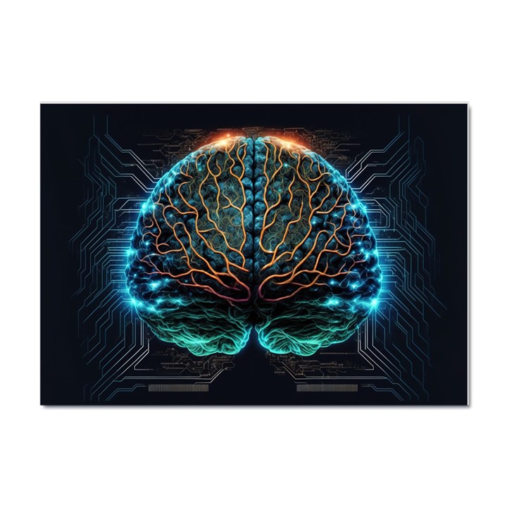 Brain Mind Technology Circuit Board Layout Patterns Crystal Sticker (A4)