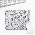 Winking Emoticon Sketchy Drawing Motif Random Pattern Small Mousepad Front