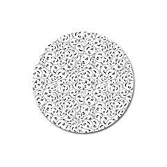 Winking Emoticon Sketchy Drawing Motif Random Pattern Magnet 3  (round) by dflcprintsclothing