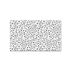 Winking Emoticon Sketchy Drawing Motif Random Pattern Sticker Rectangular (10 Pack) by dflcprintsclothing