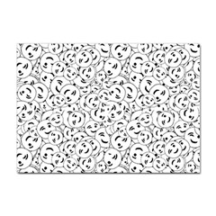 Winking Emoticon Sketchy Drawing Motif Random Pattern Sticker A4 (10 Pack) by dflcprintsclothing