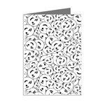 Winking Emoticon Sketchy Drawing Motif Random Pattern Mini Greeting Cards (Pkg of 8) Right