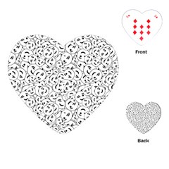 Winking Emoticon Sketchy Drawing Motif Random Pattern Playing Cards Single Design (heart) by dflcprintsclothing