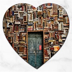 Books Jigsaw Puzzle (heart) by artworkshop