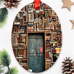 Books Ornament (oval) by artworkshop