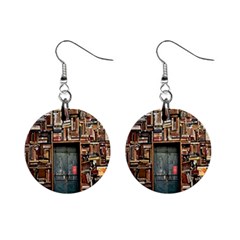 Books Mini Button Earrings by artworkshop