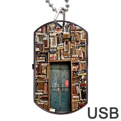 Books Dog Tag Usb Flash (one Side) by artworkshop