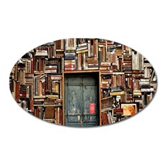 Books Oval Magnet by artworkshop