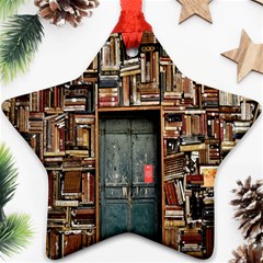 Books Star Ornament (two Sides) by artworkshop